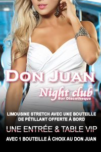 Package don Juan Night CLub Genève Package don Juan Night CLub Genève