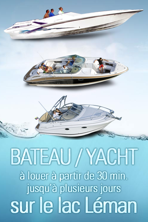 location bateau ou yacht sur le lac léman