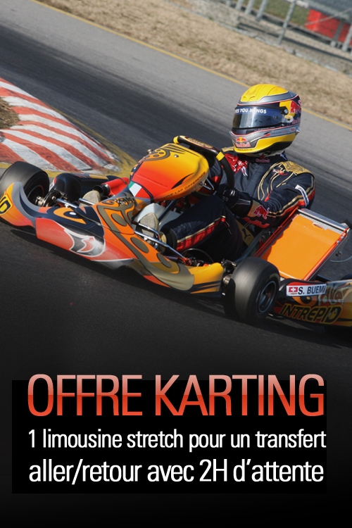 Transfert au Karting en Limousine